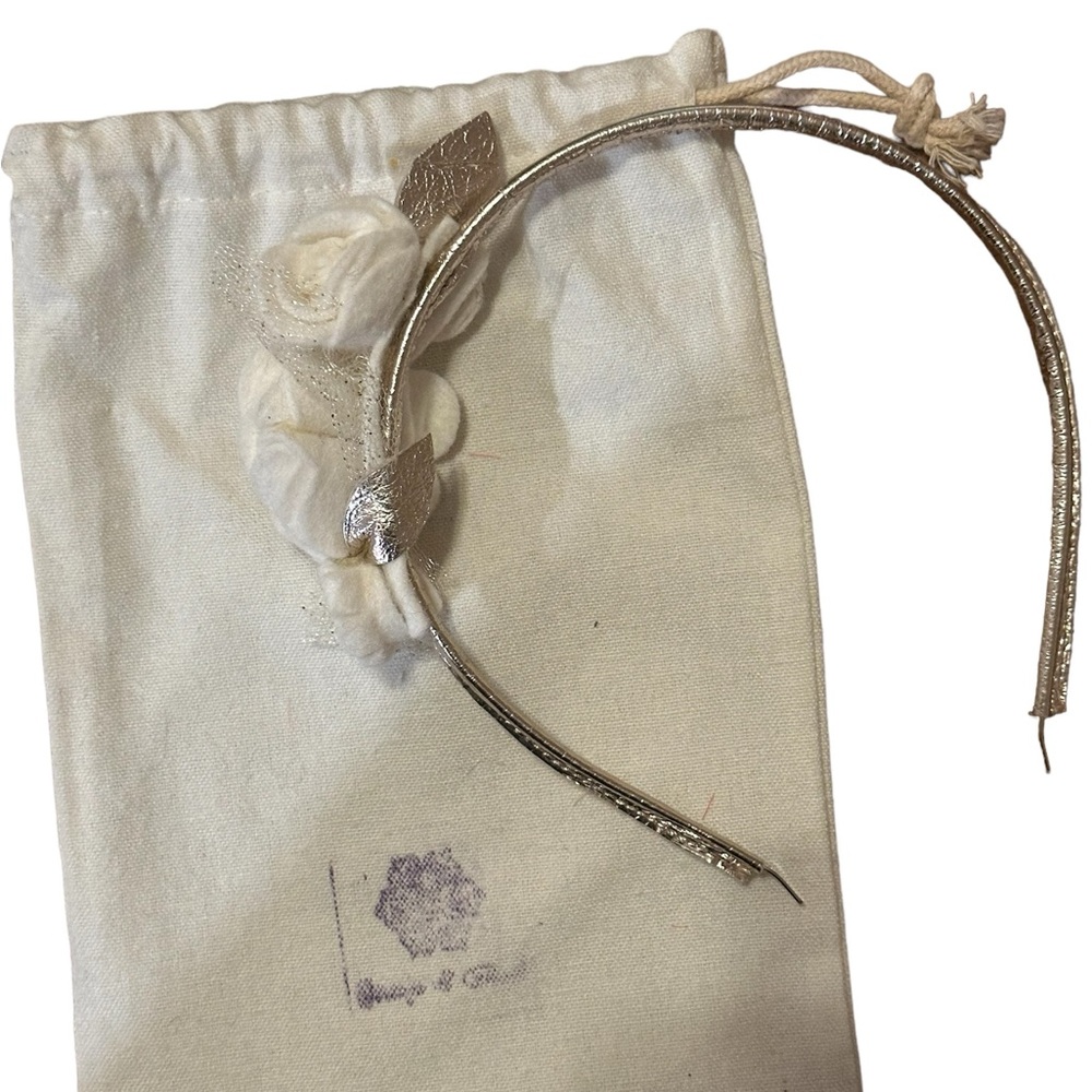 Woodstock Leather Floral Headband